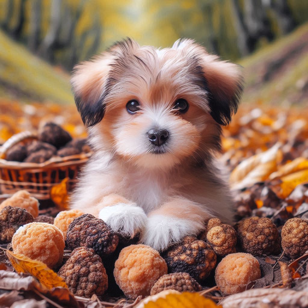 Truffle hunting dog in Italy